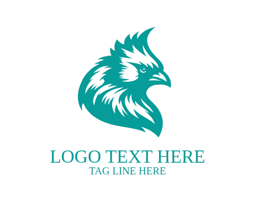 Symmetrical Cardinal Bird Logo