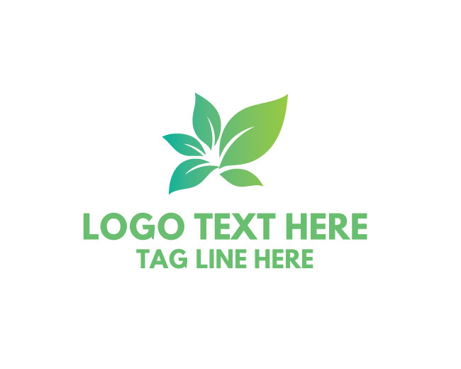 Symmetrical Leaves Pattern Logo