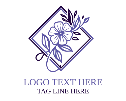Symmetry Floral Emblem Logo
