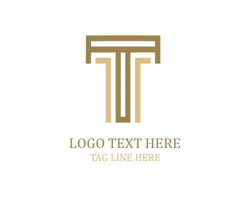 T Monogram Letter Logo
