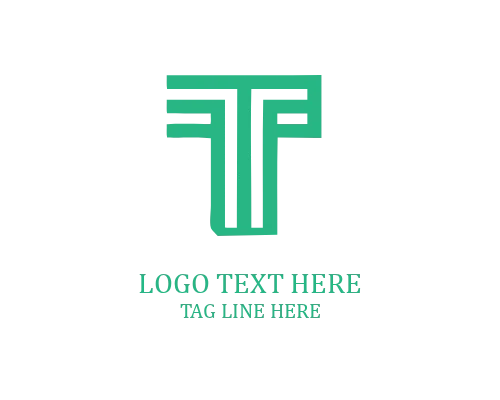 T Monogram Letter Logo