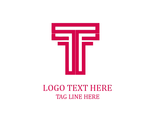 T Monogram Letter Logo
