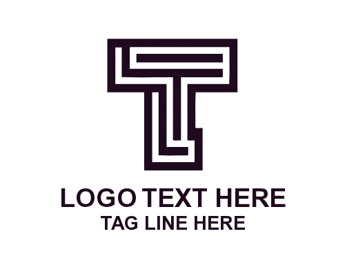 T Monogram Letter Logo