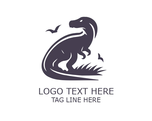 T-Rex Power Dinosaur Logo for Fitness, Sports, and Gaming Brands