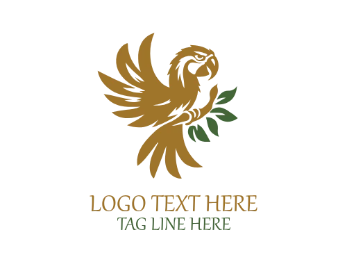 Talking Parrot Logo for Media, Podcast, and Communication Brands