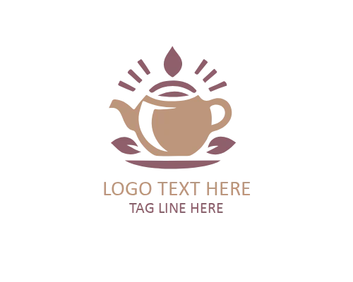 Tea Bag Flat Logo for Organic and Beverage Brands