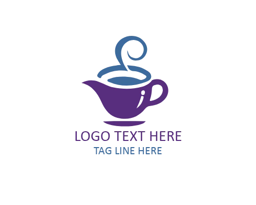 Tea Leaves Brew Flat Logo for Cafés, Wellness, and Beverage Brands