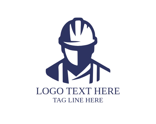 Team Work Construction Labour Logo