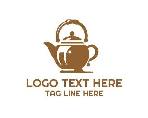 Teapot Badge Logo for Tea House Branding