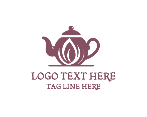 Teapot Cafe Logo for Tea Shop Branding