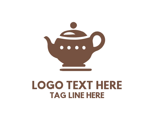 Teapot Outline Logo for Tea Branding