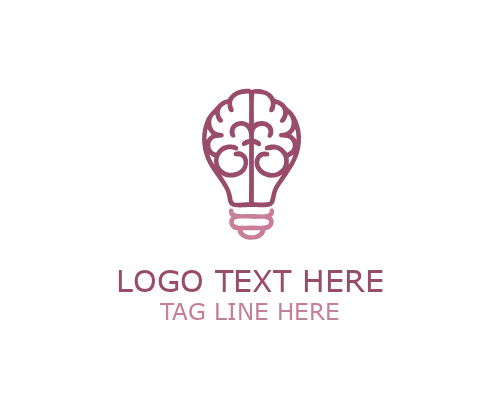 Tech Brain Bulb Logo