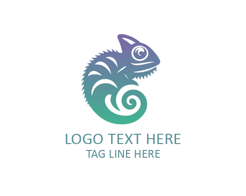 Tech Chameleon Flat Logo for Digital Brands