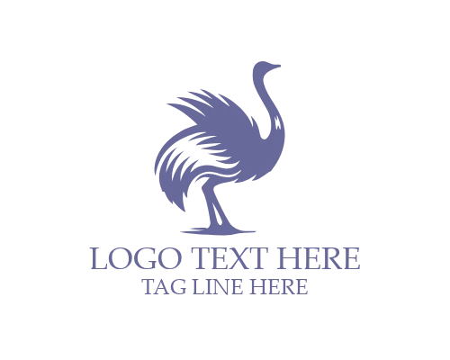 Tech Icon Ostrich Logo