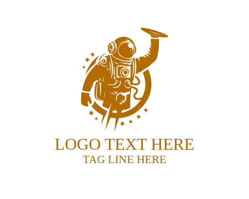Tech Startup Space Man Logo
