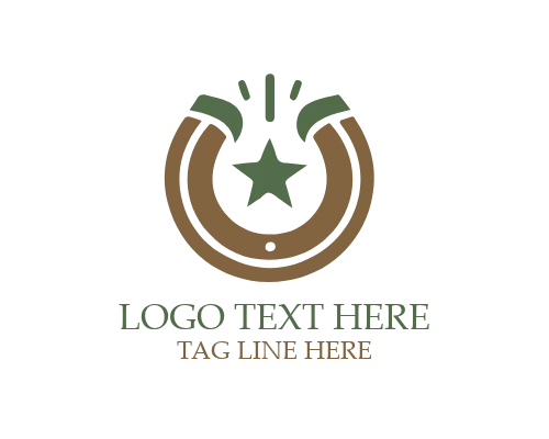 Tech Style Horse Shoe Logo