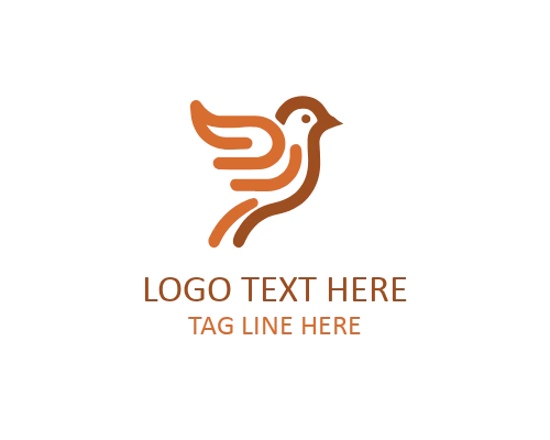 Tech Style Linear Bird Logo