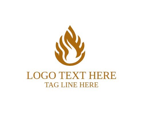 Tech Style Linear Fire Logo