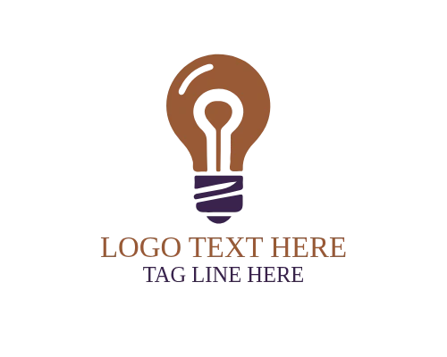 Technology Idea Bulb Emblem Logo