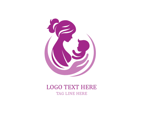  Tender Motherhood Mom And Baby Logo