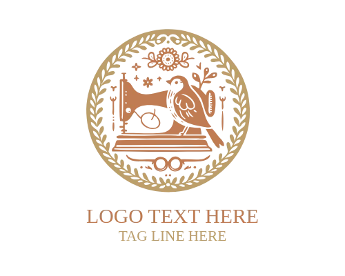 Textile Symbol Sewing Logo