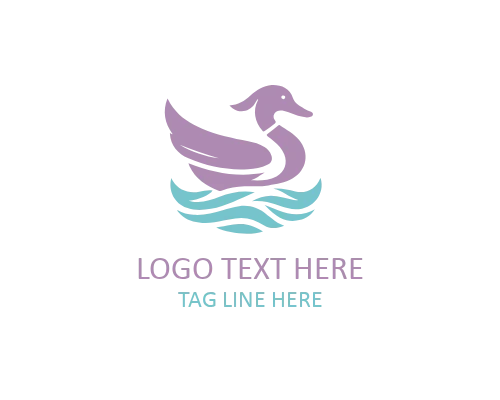 Thick Line Duck Logo