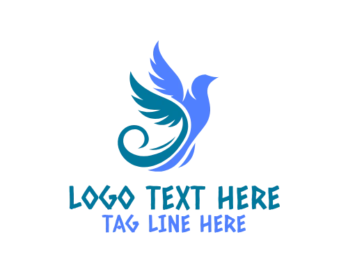 Thin flat Bird Logo