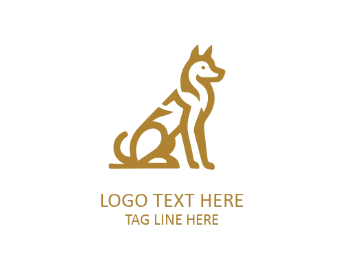Thin Line Dog Logo