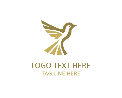 Thin Line Linear Bird Logo