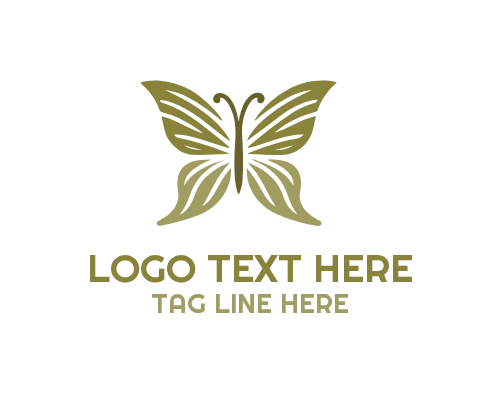 Thin Outline Butterfly Logo