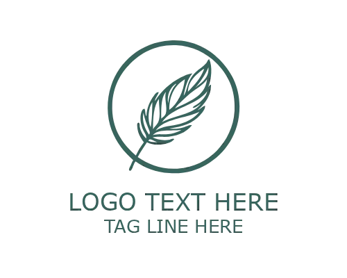 Thin Outline Minimalist Feather Logo for Modern Branding