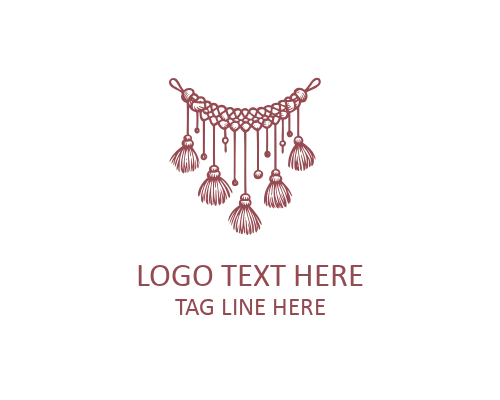 Threaded Oval Macramé Logo