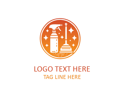 Tidy Home Cleaning Logo for Housekeeping and Home Services
