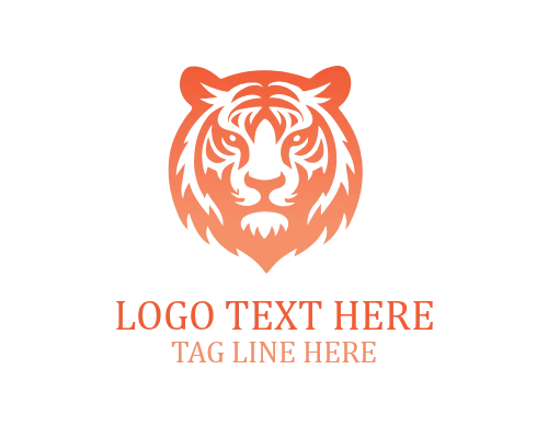 Tiger Face Monoline Logo