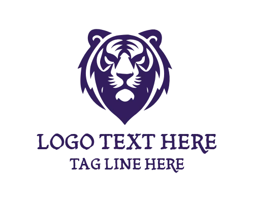 Tiger Leaping Fierce Action Logo