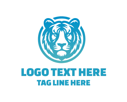 Tiger Leaping Over Rocks Dynamic Logo
