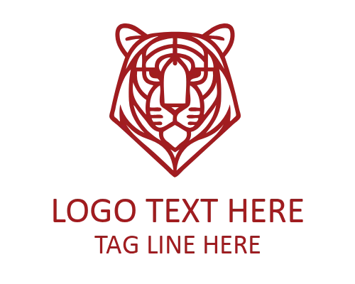 Tiger Profile Monoline Logo