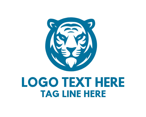  Tiger Running Through Jungle Adventure Logo