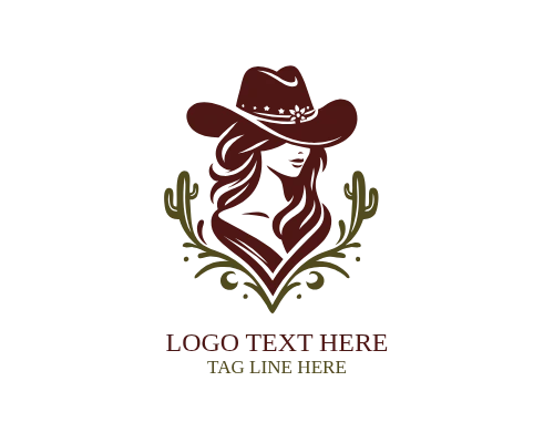 Tilted Hat Cowgirl Logo