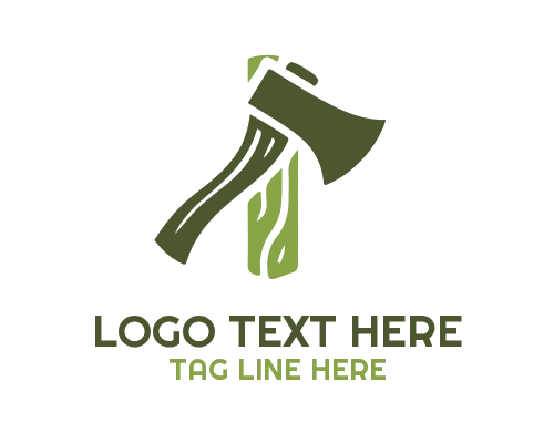 Timber Logging Axe Logo