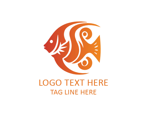 Timeless Classic Tropical Fish Flat Logo