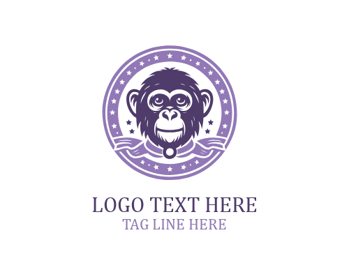  Timeless Monkey Emblem Logo