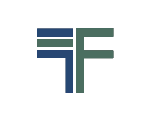 Timeline Letter T and F Logo