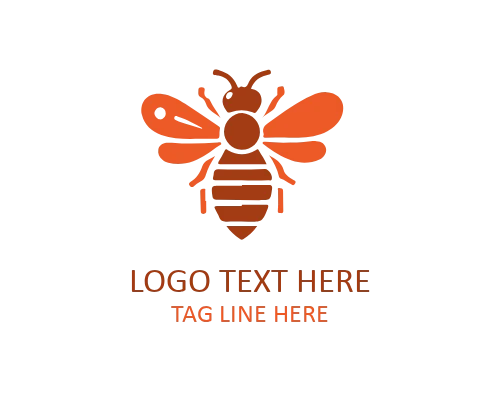 Tiny Bee Icon Minimal Logo