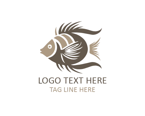  Tiny Icon Tropical Fish Flat Logo