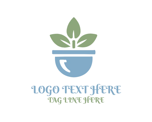 Tiny Plant Pot Nature Logo