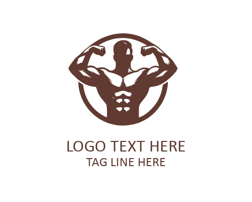 Titan Strength Muscular Man Logo