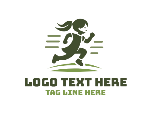 Toddler Running Playful Joy Logo