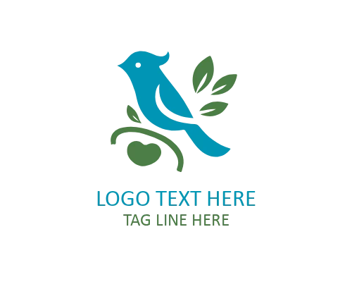  Together Love Bird Flat Logo for Unity and Relationship Brands