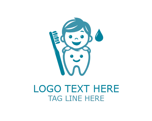 Tooth Smile Mark Paediatric Dentistry Logo for Kids Dental Clinics